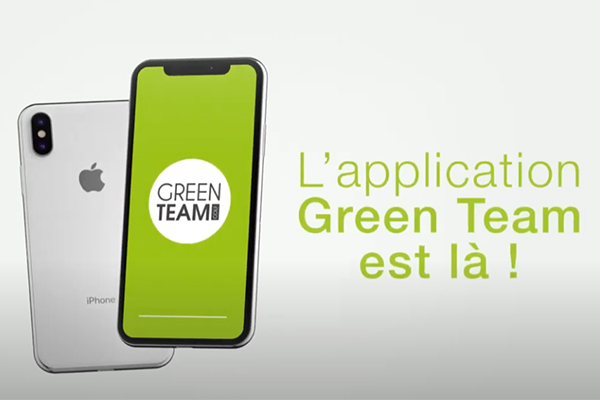 motion design communication visuelle : exemple de création de vidéo animée pour Green Team