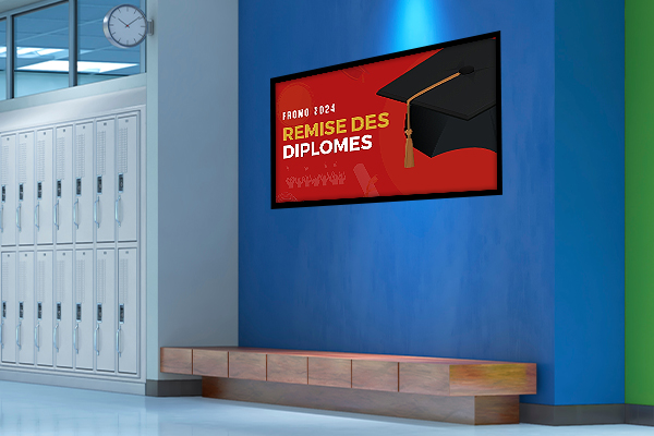 Ecran de communication dans les établissements scolaires pour faciliter la diffusion de l'information